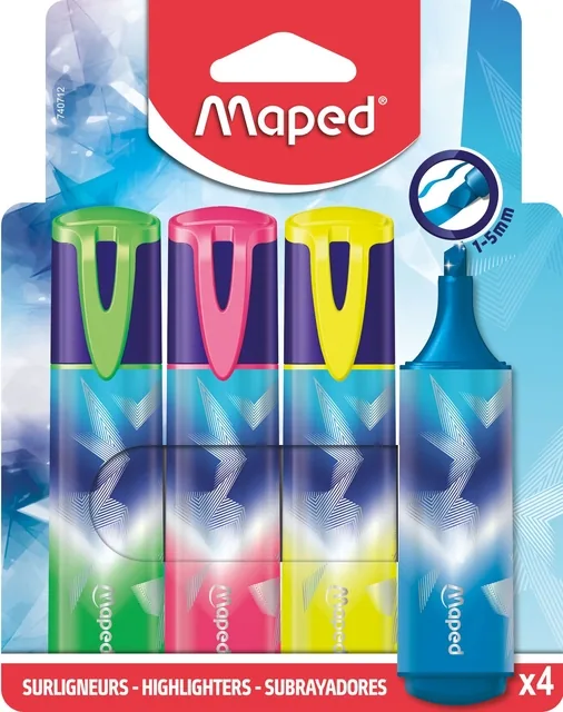 Markeerstift Maped Arctic Vibes set 4 kleuren