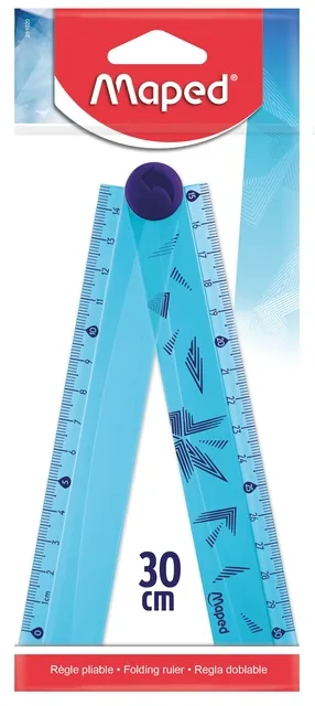 Liniaal Maped Arctic Vibes 30cm opvouwbaar blauw