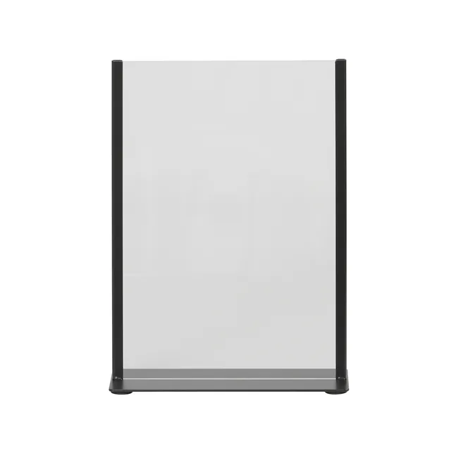 Kaarthouder Europel zwart metaal met acryl bord A4
