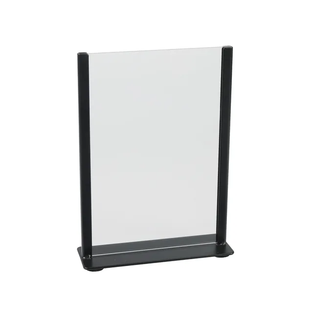Kaarthouder Europel zwart metaal met acryl bord A5
