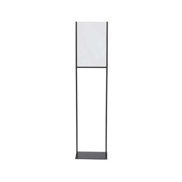 Infostandaard  zwart metaal met acryl bord A3