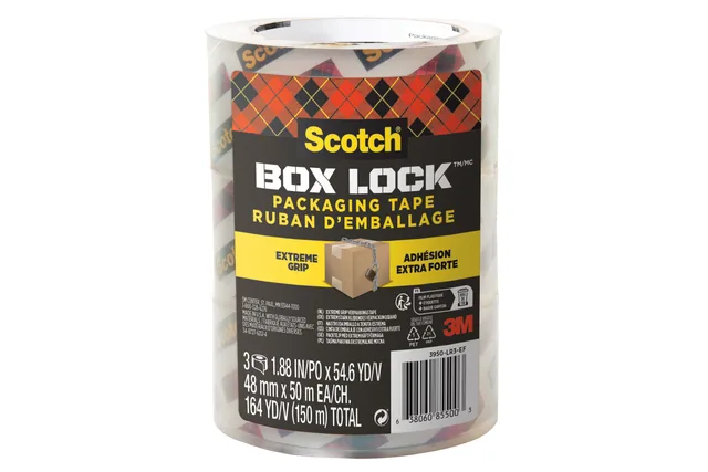 Verpakkingstape Scotch Box Lock 3950-EF 3 stuk