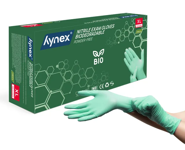 Handschoen Hynex nitril Bio XL groen 3.5gr 100st