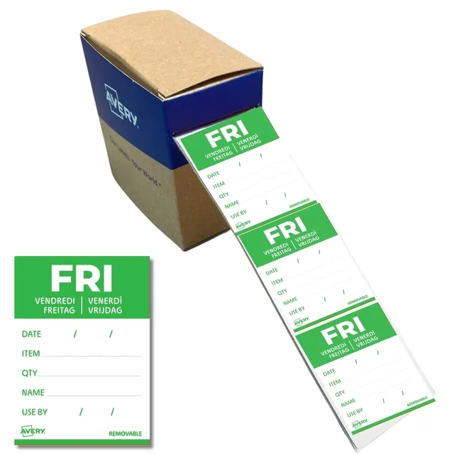 Etiket Avery HACCP vrijdag-groen 40x56mm 500st