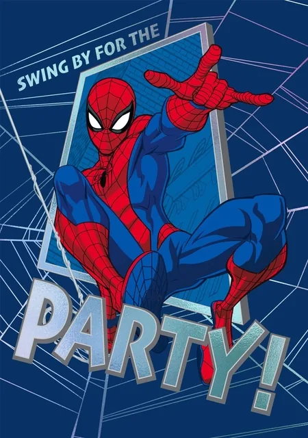 Wenskaart Hallmark uitnodiging Spiderman 6 stuks