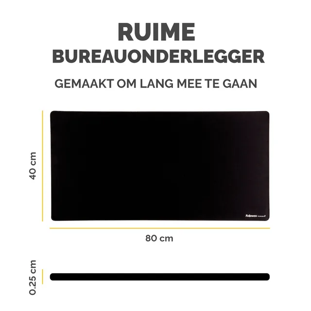 Bureau-onderlegger Fellowes Breyta zwart