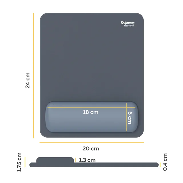 Muismat met polssteun Fellowes Breyta blauw