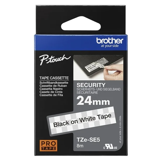 Labeltape Brother Ptouch TZeSE5 24mm wit