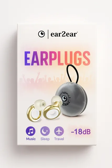 Earplug ear2ear 18dB goud
