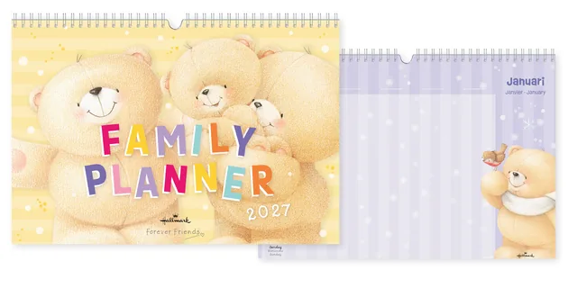 Familiekalender 2027 Forever Friends A4