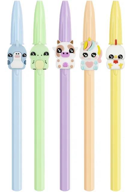 Balpen Bic Cristal dierenfiguren assorti