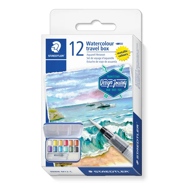 Waterverf Staedtler Design Journey set 12 kleuren