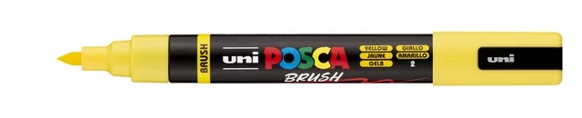 Paintmarker Uni POSCA PC-5BR brushpunt M geel