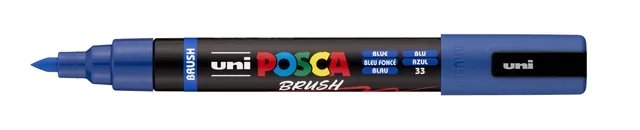 Paintmarker Uni POSCA PC-5BR brushpunt M donkerbl