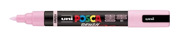 Paintmarker Uni POSCA PC-5BR brushpunt M lichtroze
