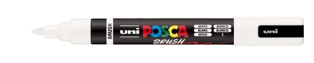 Paintmarker Uni POSCA PC-5BR brushpunt M wit