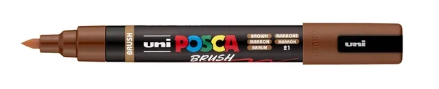 Paintmarker Uni POSCA PC-5BR brushpunt M bruin