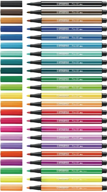 Viltstift STABILO Pen 68 mini Animal ass 8 stuks
