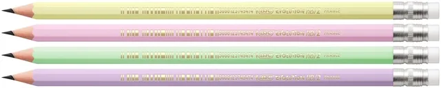 Potlood Bic HB met gom pastel assorti