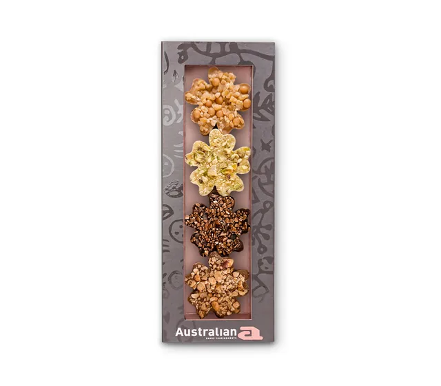 Chocolade Australian bloemen doos 4 stuks