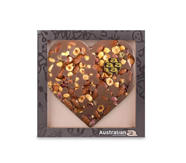 Chocolade Austrailian hart melk noten
