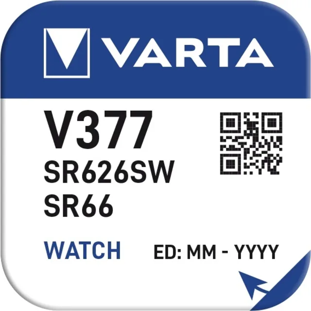 Batterij VARTA knoopcel V377/SR66 zilver