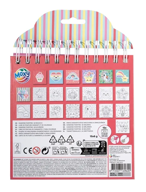 Kleurboek Moxy Diamondpainting 16x16cm