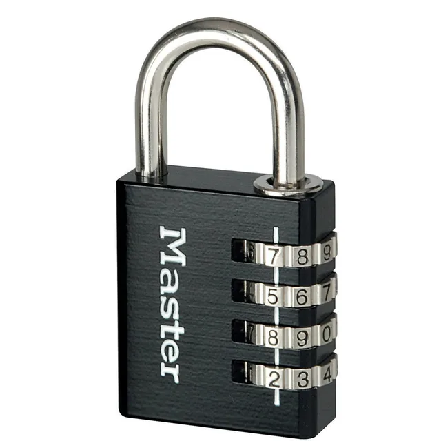 Hangslot MasterLock combi  alu + sleutel 40mm