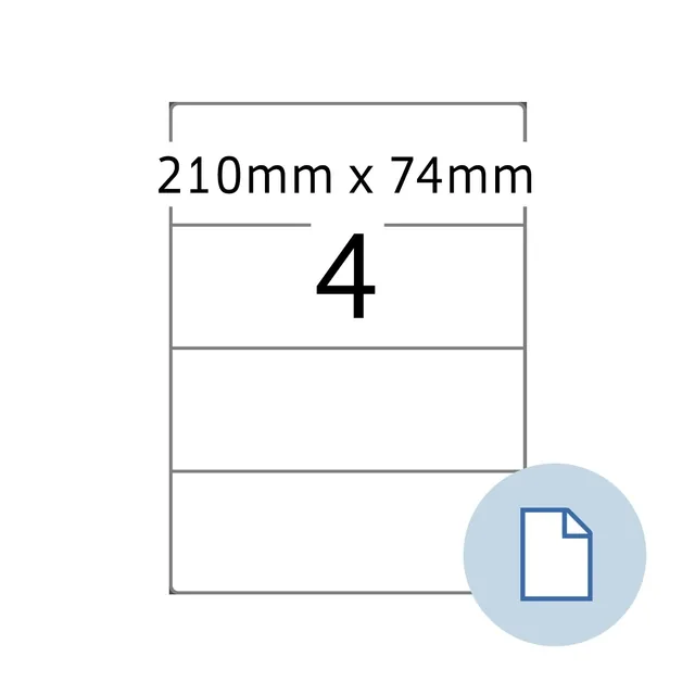 Etiket HERMA 8405 A4 EXPR 500 210x74 wit 2000st