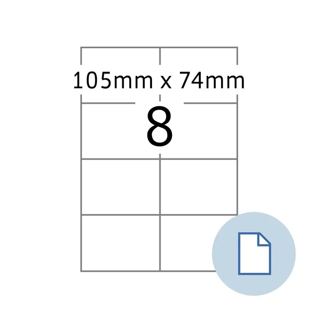 Etiket HERMA 8408 A4 EXPR 500 105x74mm 4000st