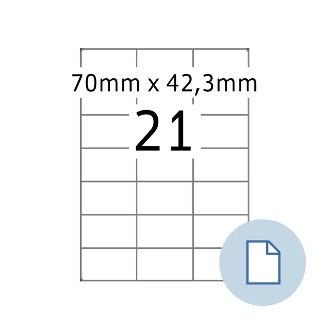 Etiket HERMA 8421 A4 EXPR 500 70x42.3mm 10500st
