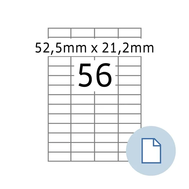 Etiket HERMA 8456 A4 EXPR 500 52.5x21.2mm 28000st