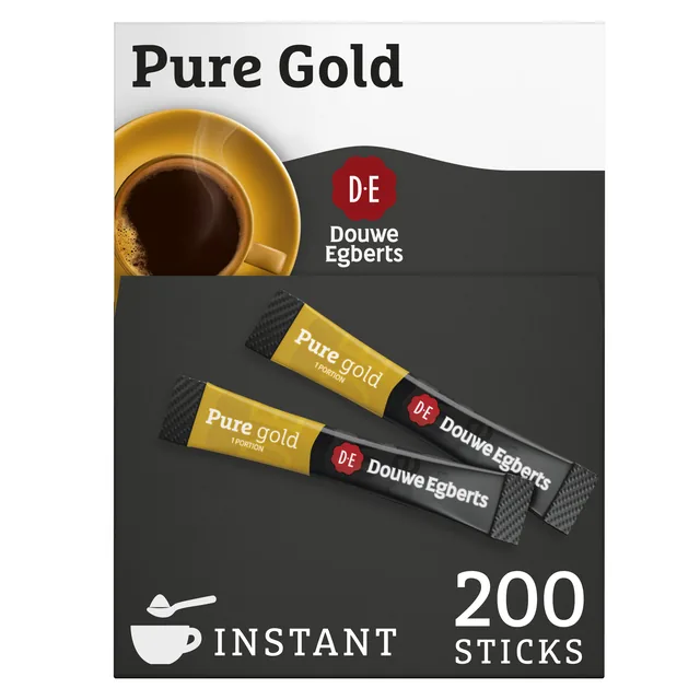 Koffie Douwe Egberts pure gold instant sticks