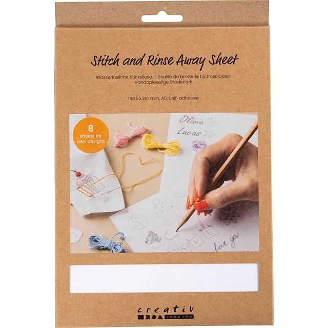 Borduurpapier Creativ Company A5 8 vellen wit