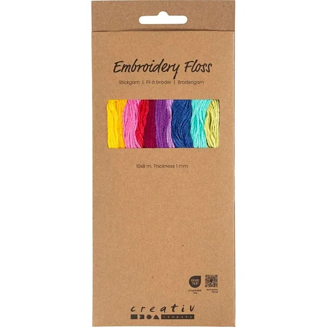Borduurgaren Creativ Company 8mx1mm set 10 kleuren
