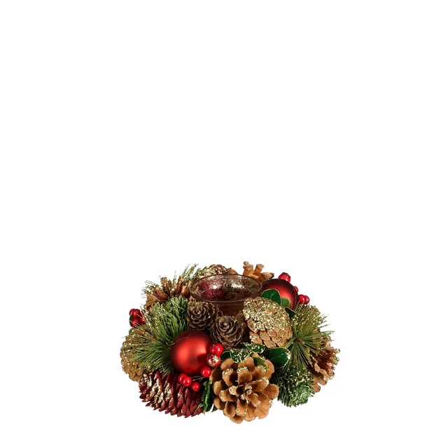 Eton kandelaar rood - h9xd19cm