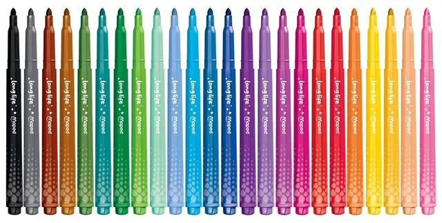Viltstift Maped ColorPeps Long Life 2.0 24 stuks