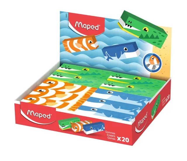 Gum Maped Animals 20 stuks assorti
