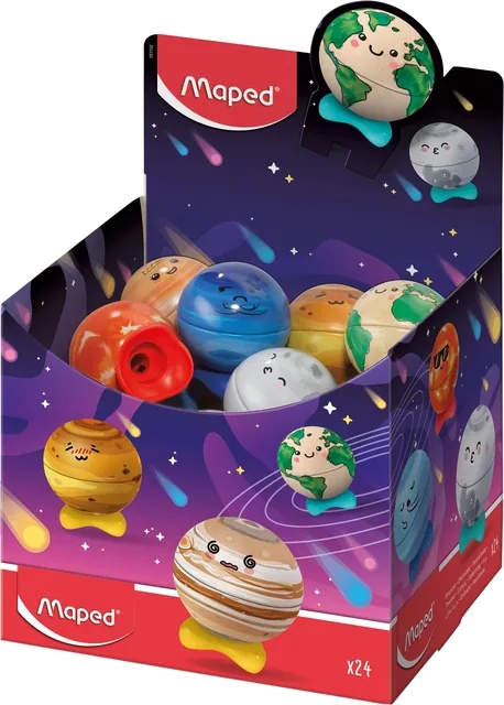 Puntenslijper Maped Planet 24 stuks assorti