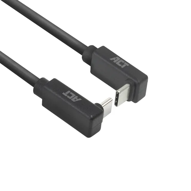 Kabel ACT USB-C hoek boven/beneden 10Gbps 1m