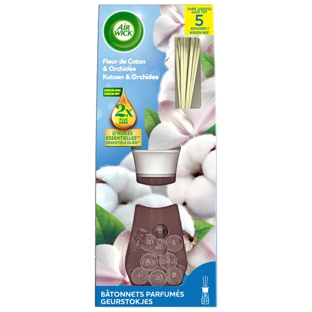 Geurstokjes AirWick Katoen Orchidee 25ml