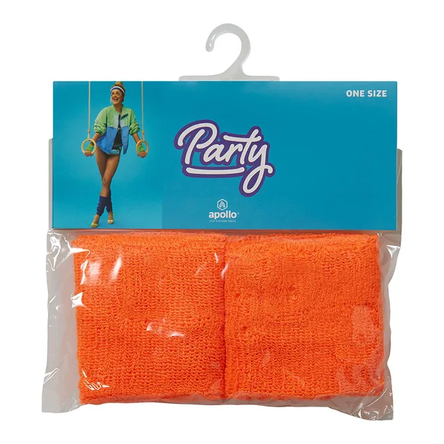 Polsband neon oranje 2st