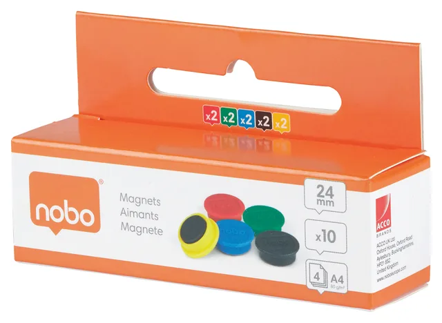 Magneet Nobo 24mm assorti 10st