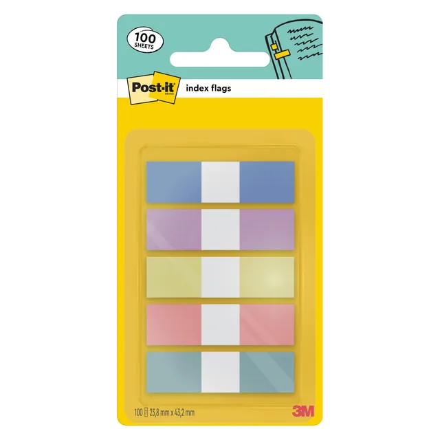 Indextabs Post-it 683-5PASTEL 11.9x43.2mm small
