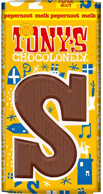 Chocoladeletter TC S melk pepernoot 90 gram