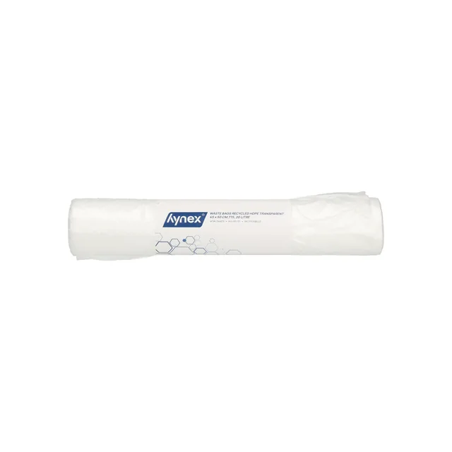 Afvalzak Hynex 45x50cm rec T15 20L transparant 50