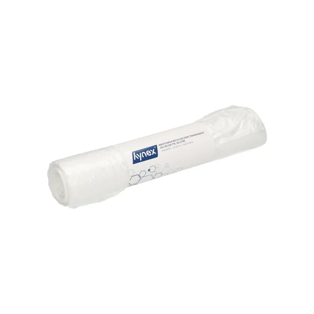 Afvalzak Hynex 45x50cm rec T15 20L transparant 50
