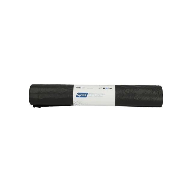 Afvalzak Hynex 60x80cm rec T25 60L zwart 25