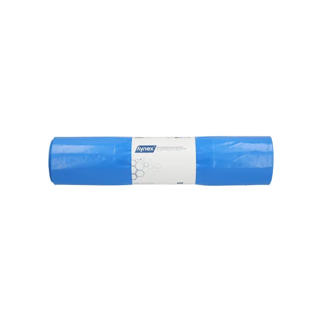 Afvalzak Hynex 65/25x135cm rec T80 240L blauw 10