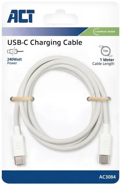 Kabel ACT USBC 240W 1 meter wit